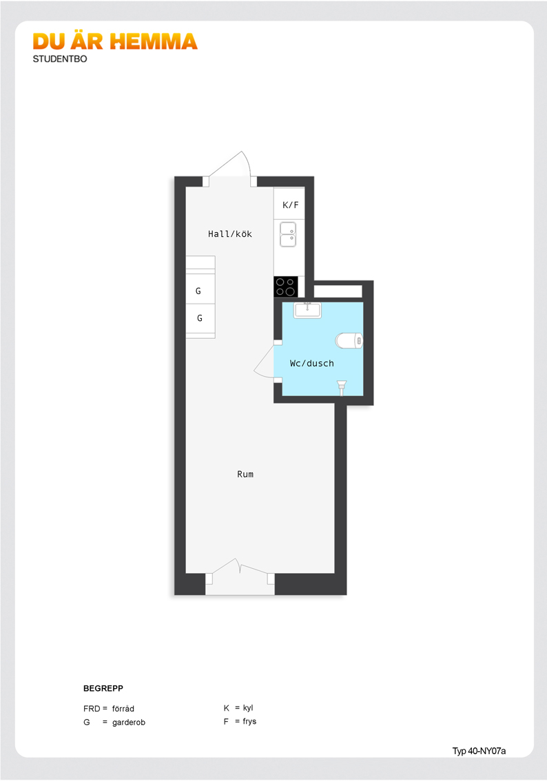 Floor plan for Nygatan 61  
