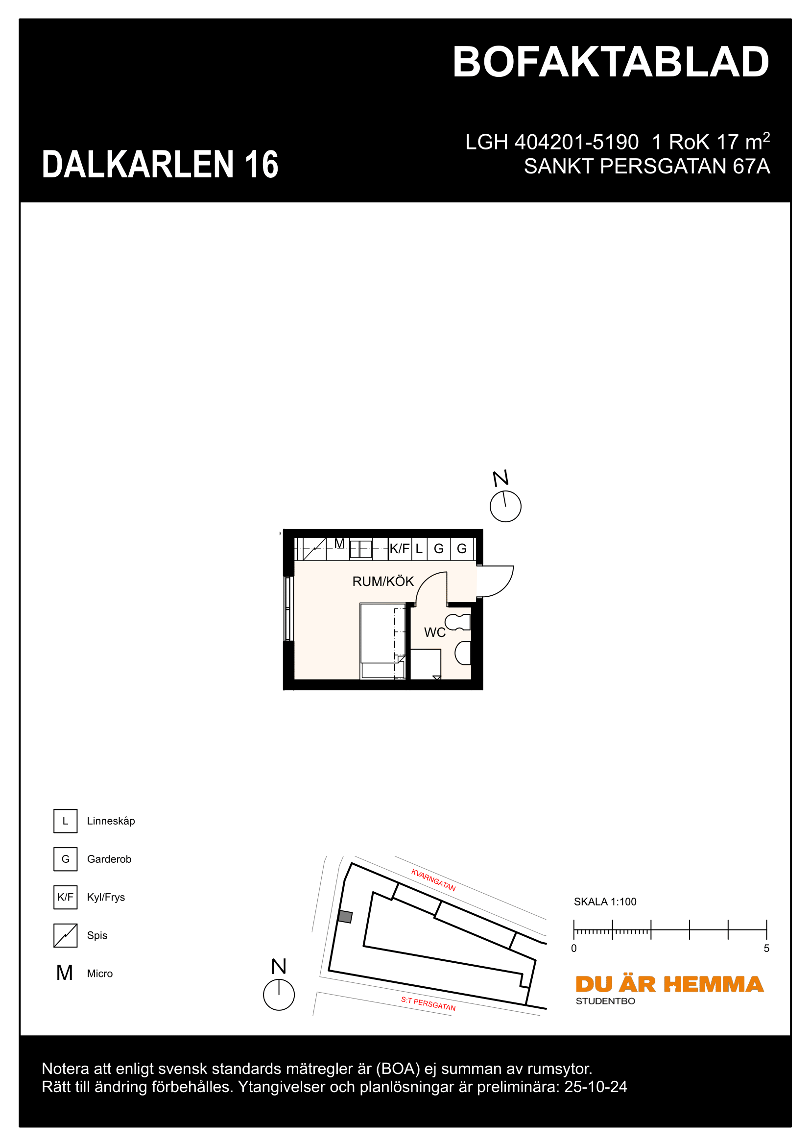 Floor plan for S:t Persgatan 67 A