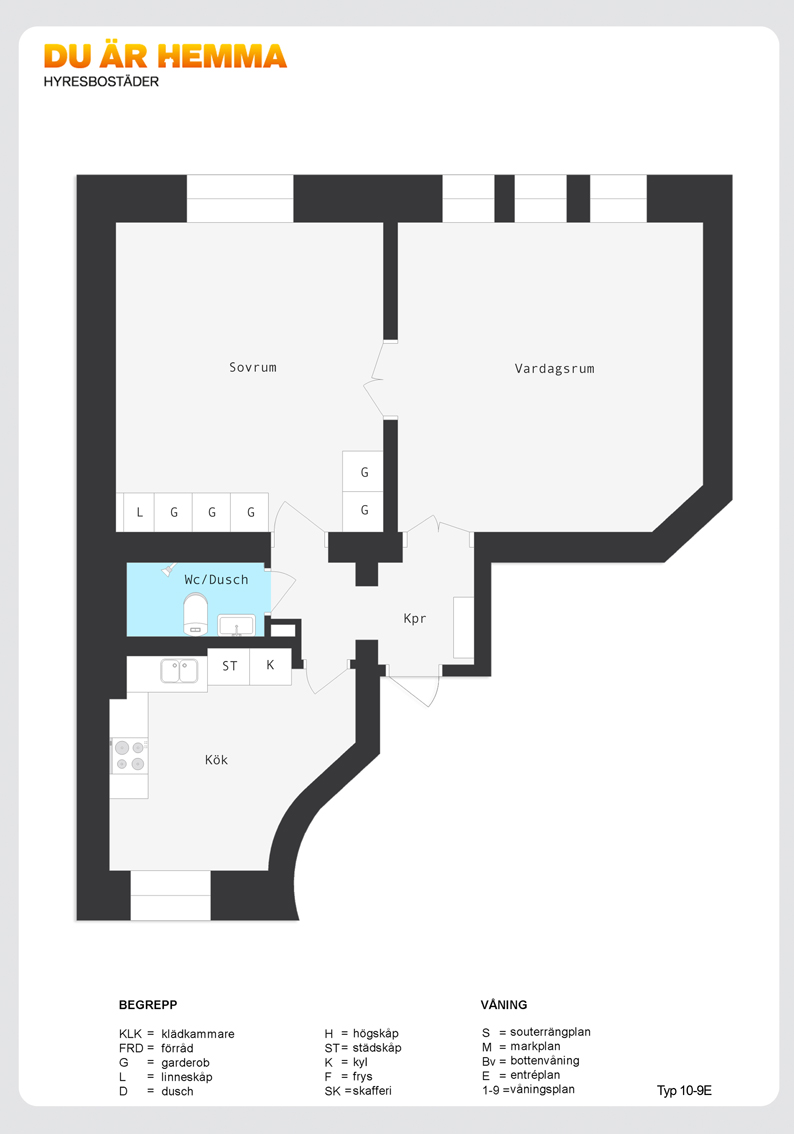 Planritning för Dalsgatan 5 B
