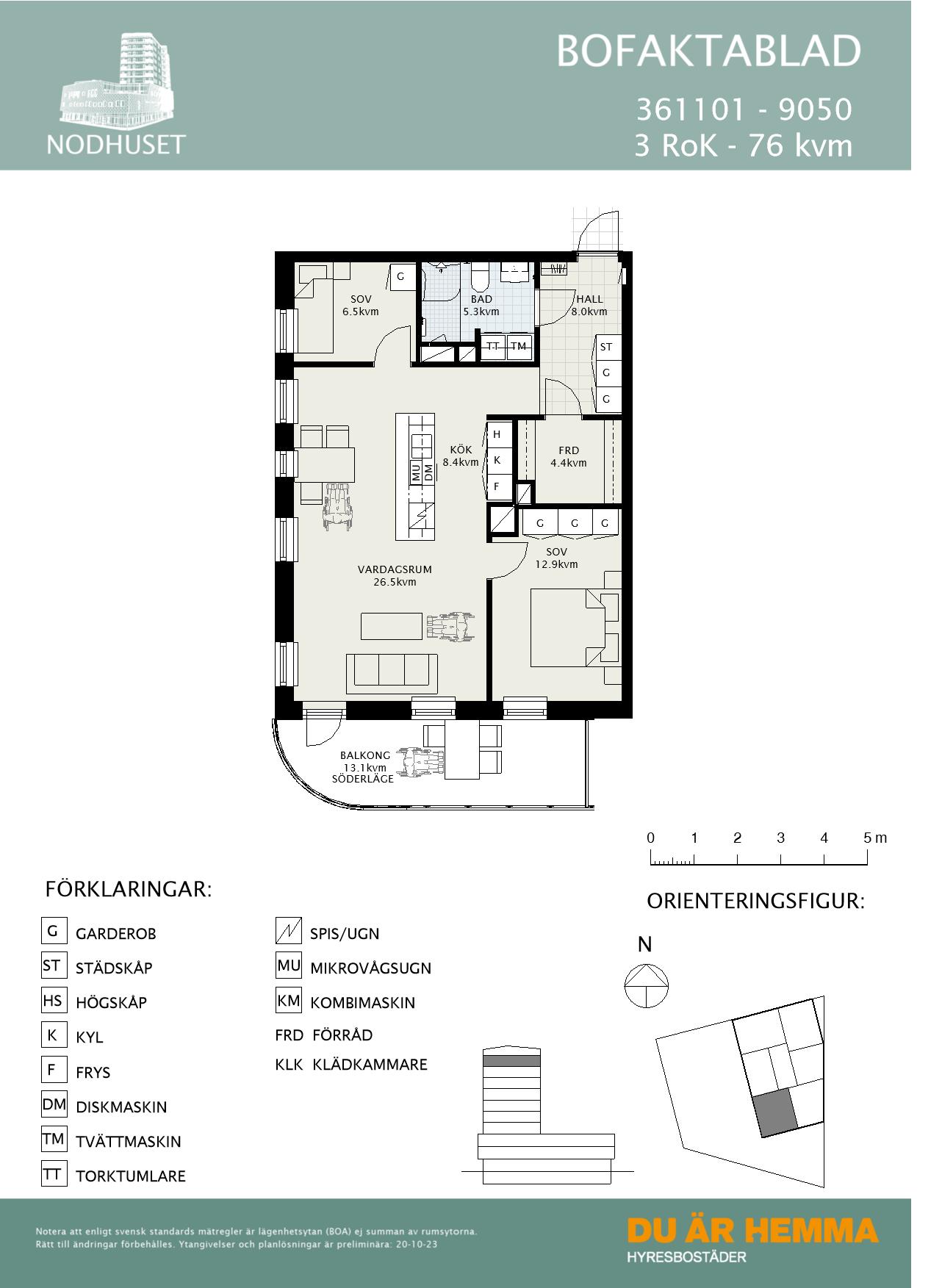 Planritning för Sandbyhovsgatan 1