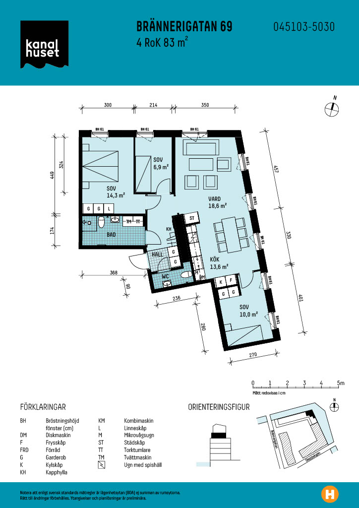 Planritning för Brännerigatan 69