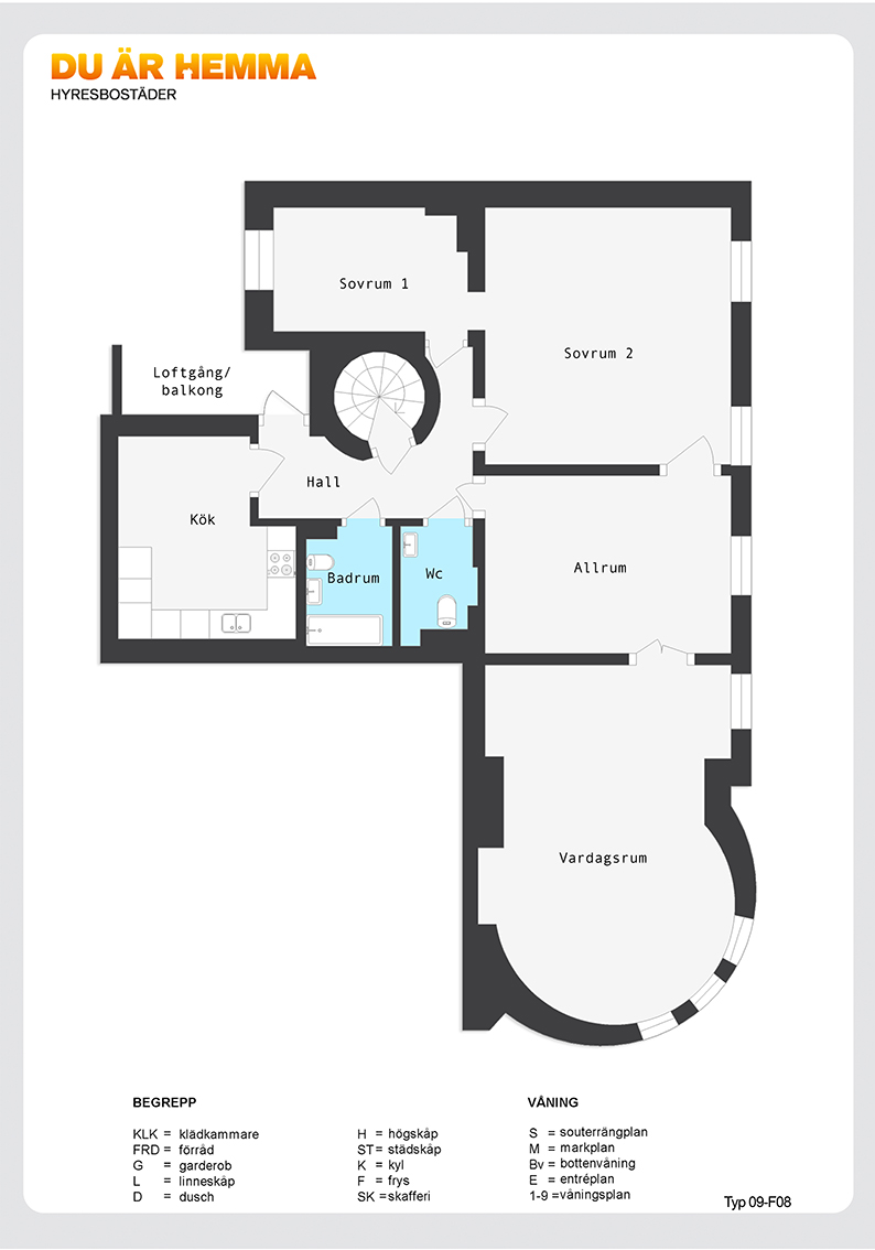 Planritning för Fleminggatan 14 A