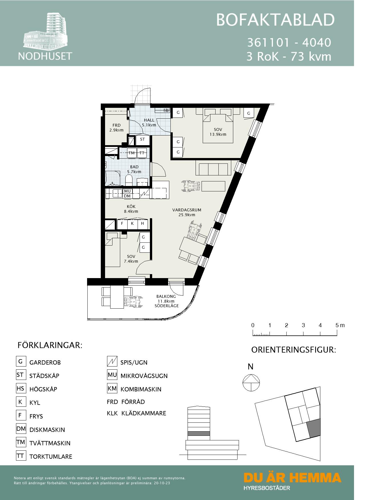 Planritning för Sandbyhovsgatan 1