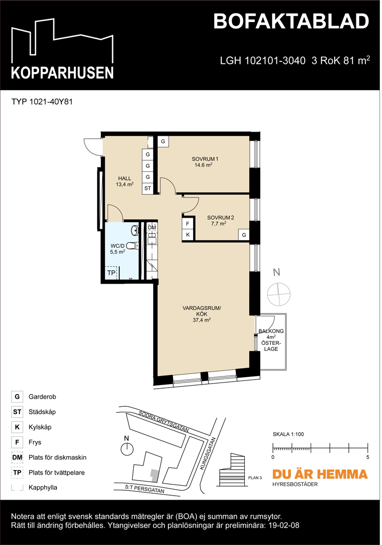 Planritning för S:t Persgatan 23