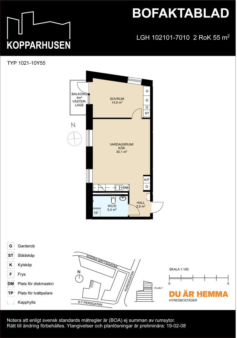 Planritning för S:t Persgatan 23