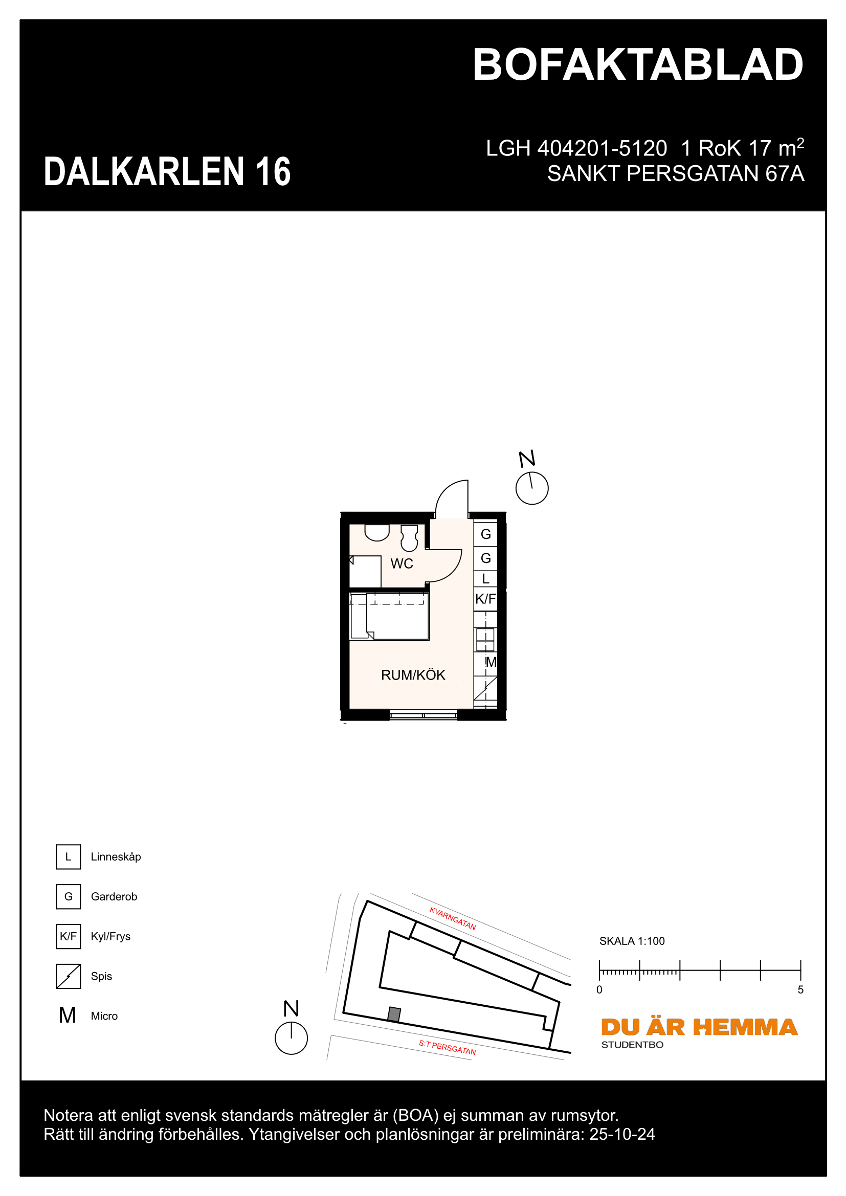 Floor plan for S:t Persgatan 67 A