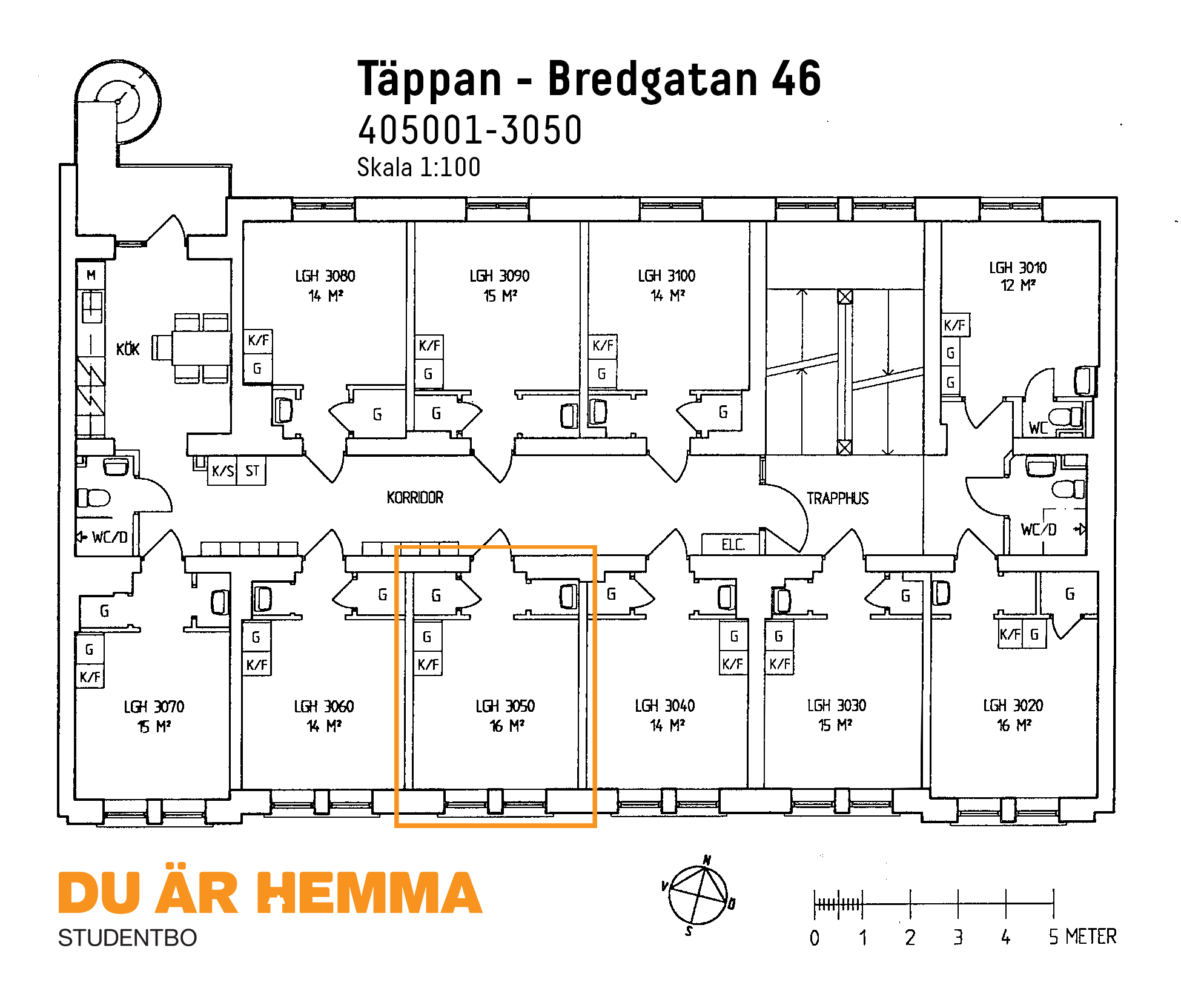 Floor plan for Bredgatan 46